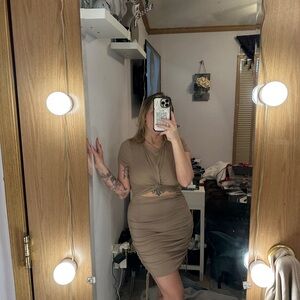 Windsor Tan Bodycon Dress